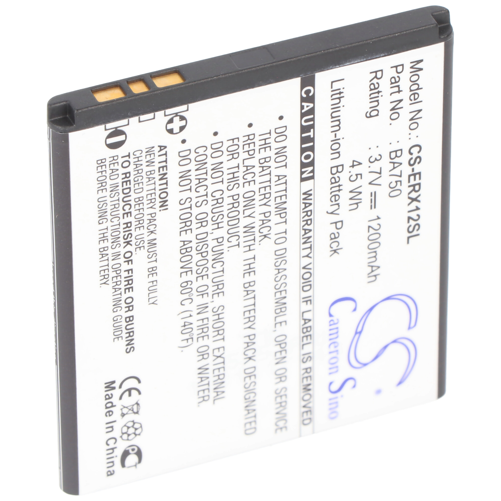 Akku passend für Sony Xperia arc, Xperia X12, Ersatz-Akku für Sony Ericsson Akku BA750