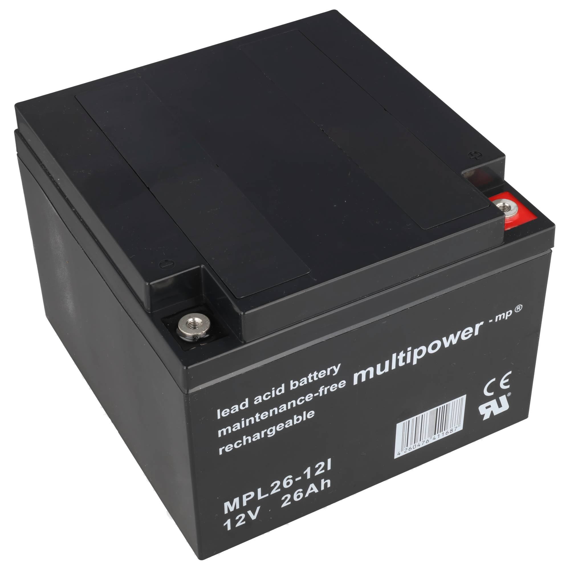 Multipower MPL26-12 12V 26Ah Long Life Bleiakku AGM Blei Gel Akku