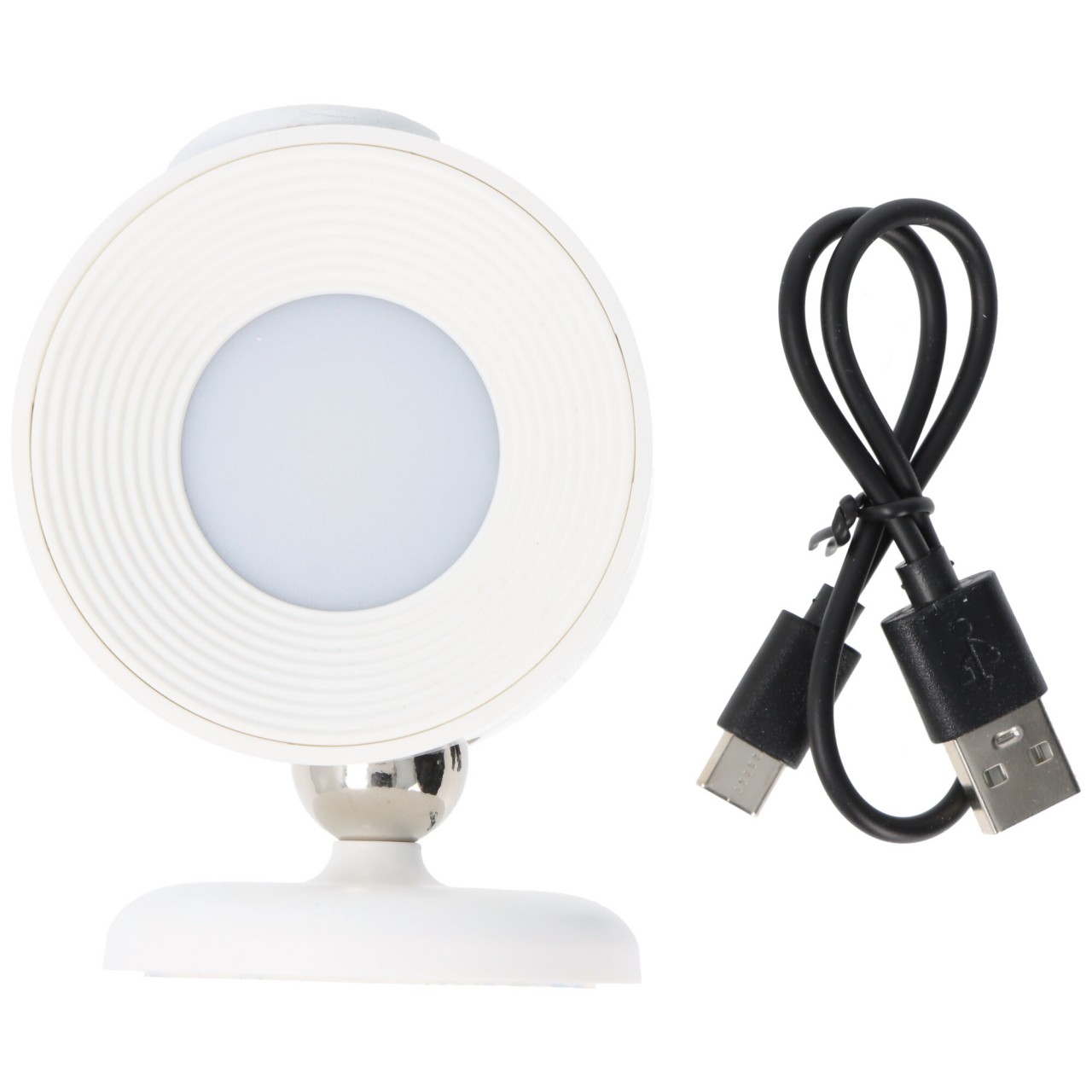 LED-Leuchte universal mit 4 Lichtmodi, abnehmbarer Ständer mit 360° Magnetgelenk, 90 Lumen, wiederaufladbar über USB-C