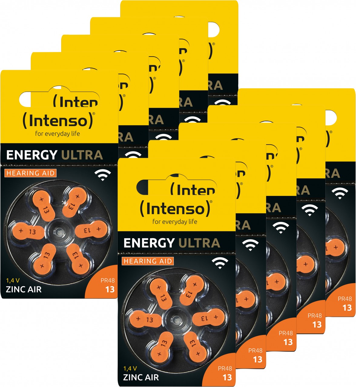 Intenso Hörgeräte-Batterie „Energy Ultra“ – A13 / PR48, 1,45 Volt (60er Pack)