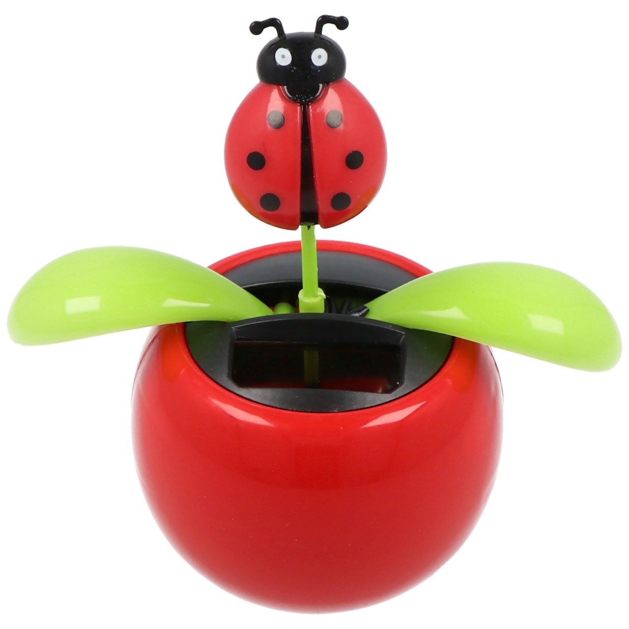 Solar Wackelblume im Topf mit einem Insekt als Blüte sortiert z.B. Marienkäfer, Biene