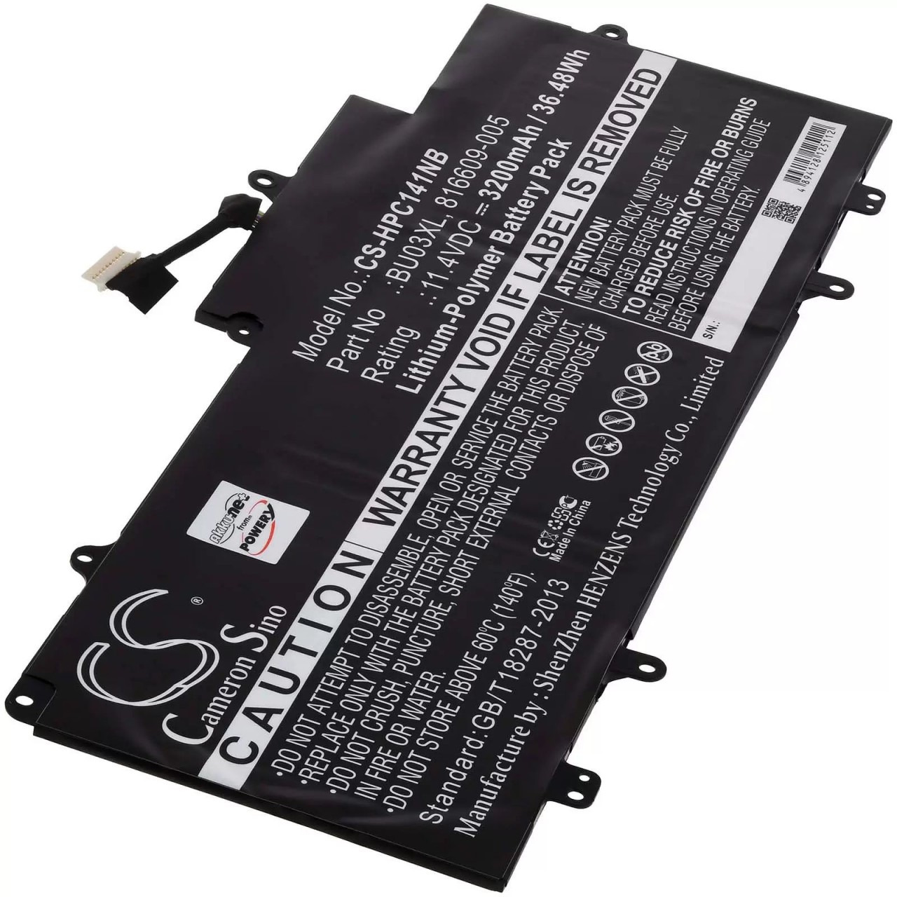 Akku für Laptop HP Chromebook 14 G4 / Typ 816609-005 - 11,4V - 3200 mAh