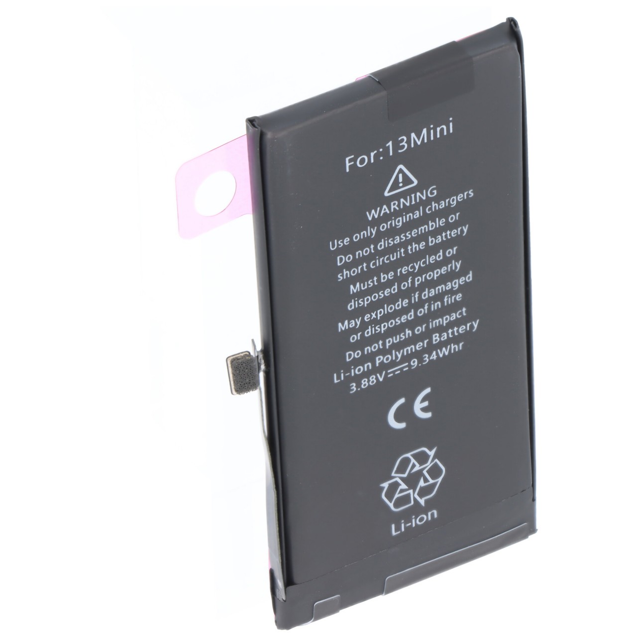 Akku passend für Apple iPhone 13 Mini, Li-Polymer, 3,88V, 2406mAh, 9,3Wh, built-in, ohne Werkzeug