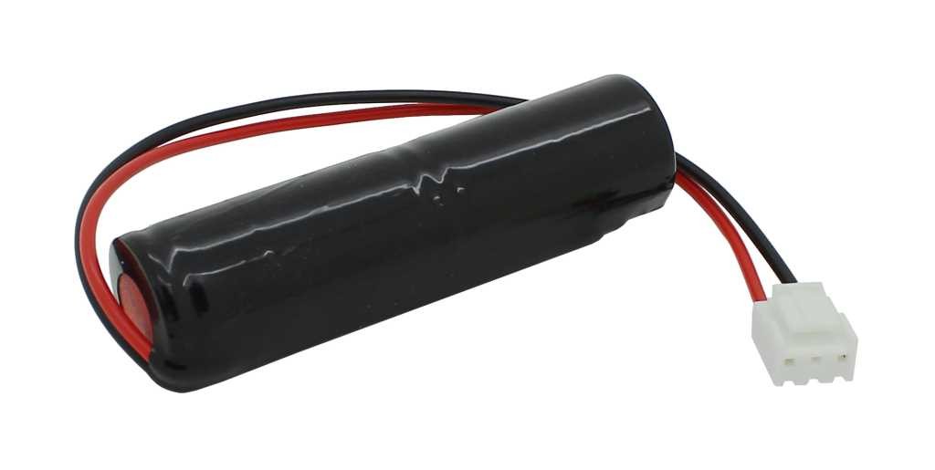 Notleuchtenakku NiMH 2,4V 2500mAh L1x2 Sub-C mit 200mm Kabel Stecker ersetzt Zumtobel 00154465