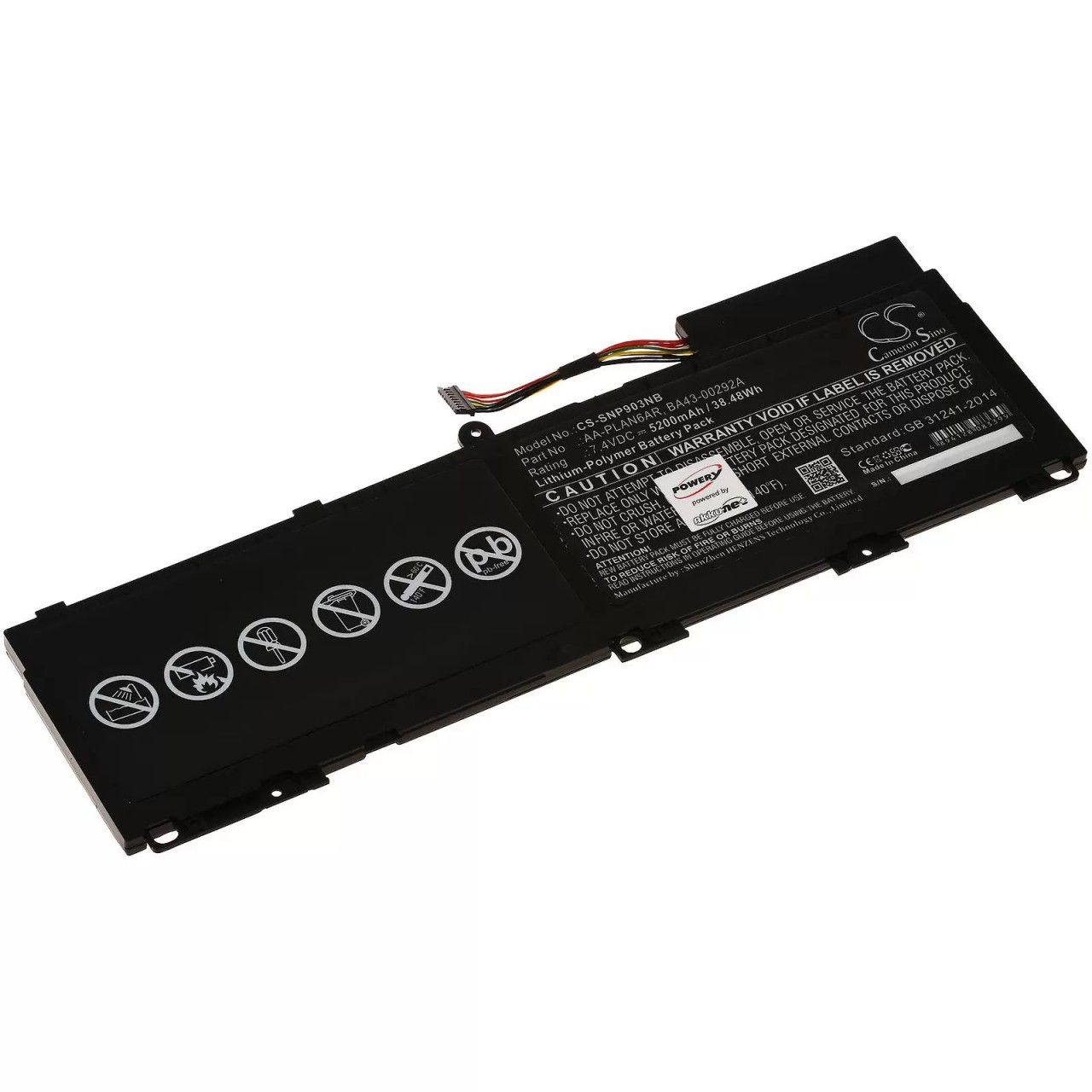 Akku passend für Samsung NP900X3A / Typ AA-PLAN6AR u.a. - 7,4V - 5200 mAh