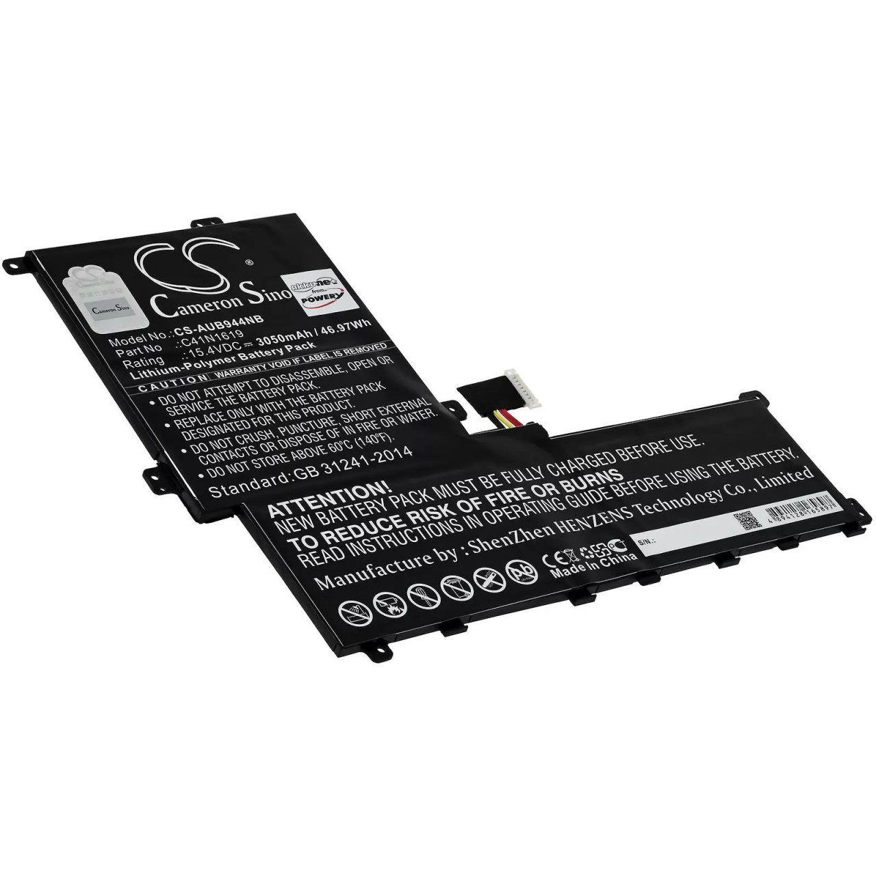 Akku passend für Laptop Asus B9440UA-XS51, B9440UA-GV9103T, Typ C41N1619 u.a. - 15,4V - 3050 mAh