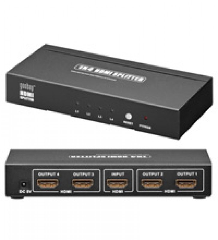 HDMI Splitter 1x Input / 4x Output 3-D-Fähig
