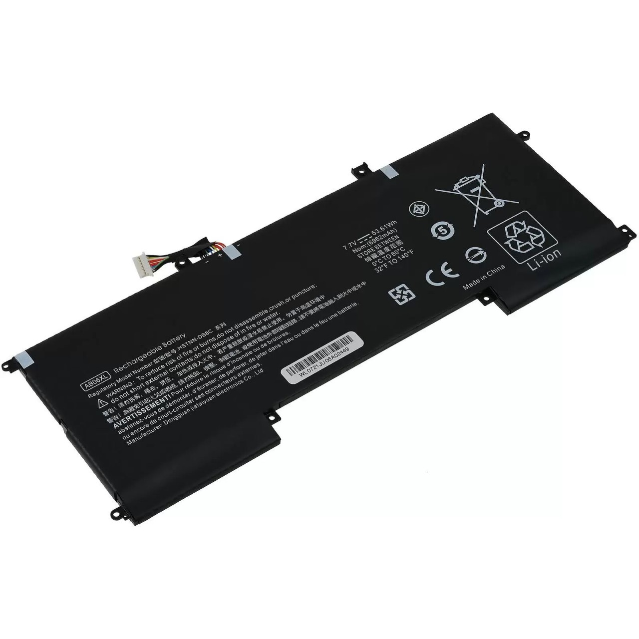 Akku passend für Laptop HP Envy 13-ad105ng, Envy 13-ad140ng, Typ AB06XL u.a. - 7,7V - 7000 mAh