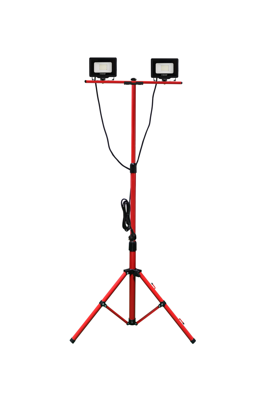 Velamp Arbeitsleuchte Twin Head 2 x 20W LED-Scheinwerfer auf Stativ 3200lm
