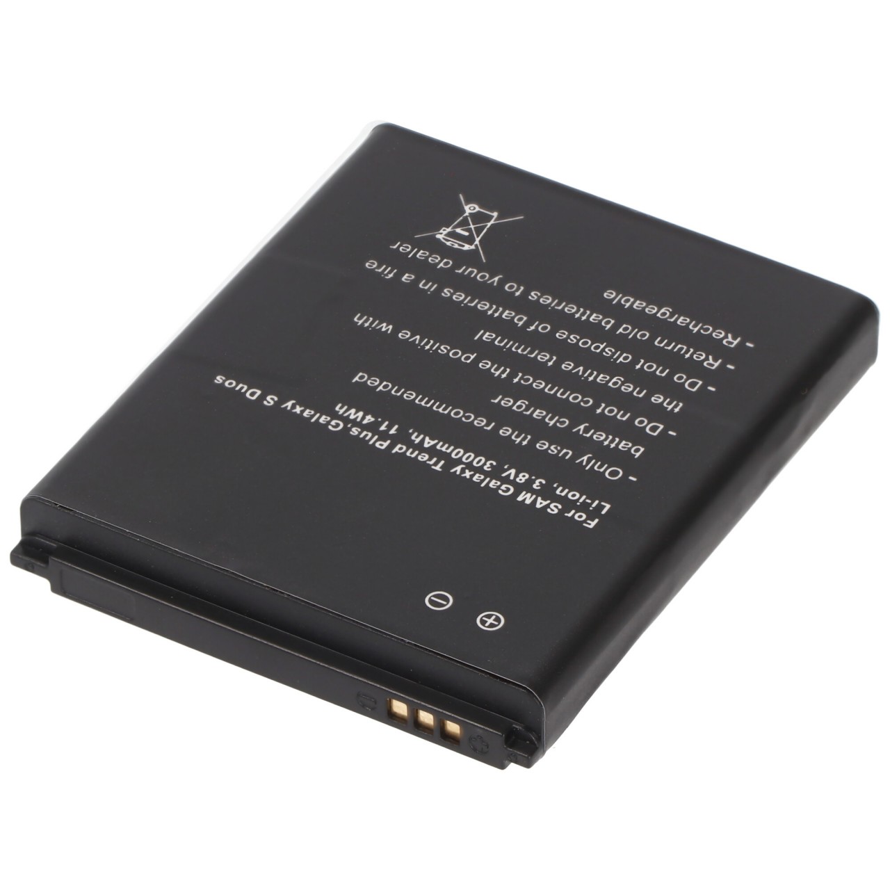 Akku nur passend für den Samsung Galaxy ACE 2, Samsung GT-I8160 Akku 3000mah mit Zusatzdeckel in weiß und dunkelblau