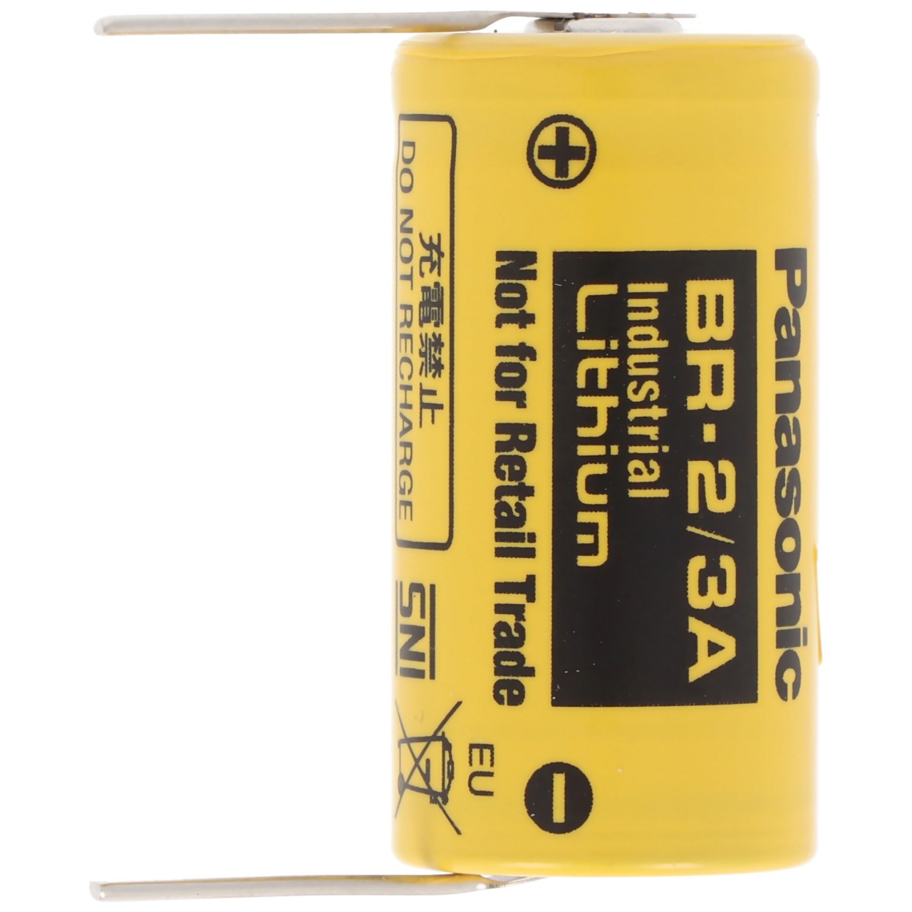 Panasonic BR-2/3A Lithium Batterie 3 Volt mit Lötpaddel zum Einlöten