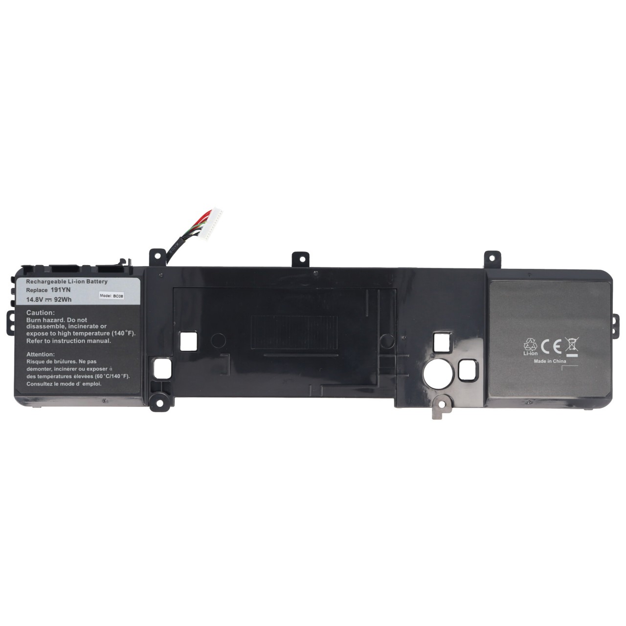 Akku passend für Dell Alienware 15 Series, 17 R3, Li-Ion, 14,8V, 6220mAh, 92Wh, built-in, ohne Werkzeug