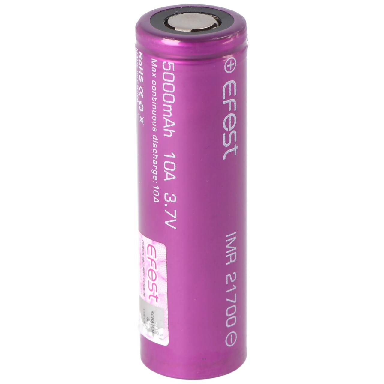 IMR21700 5000mAh Li-Ion Akku 3,7V maximal 10A Flat Top, 70,3x21,2mm