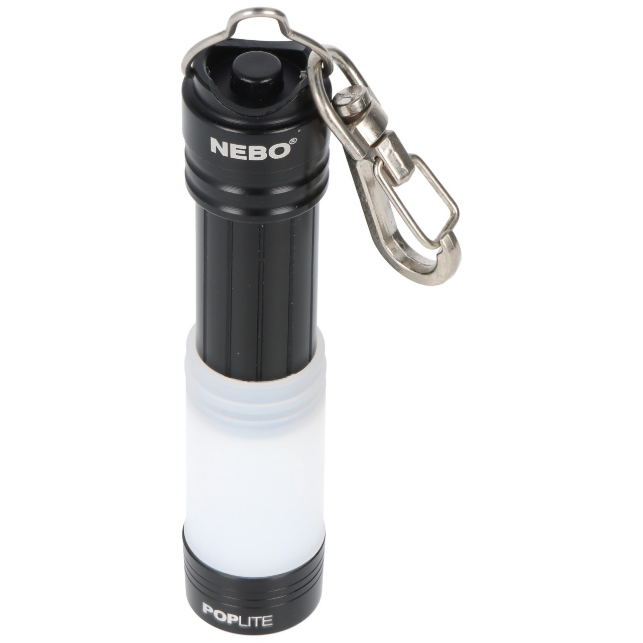 NEBO Schlüsselanhänger Poplite LED Taschenlampe, schwarz, 11 cm