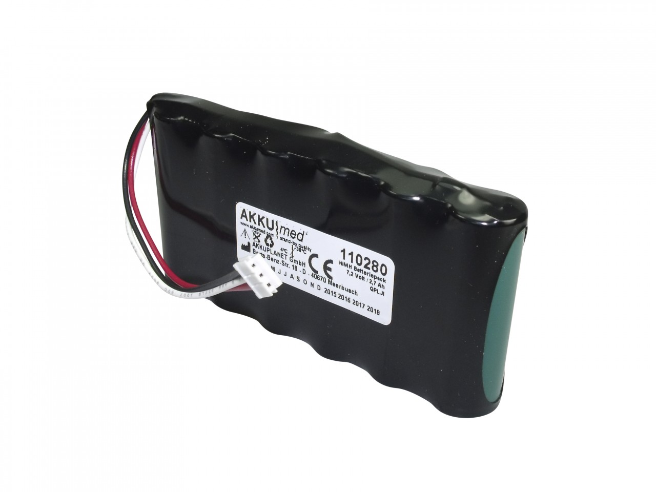 NiMH Akku passend für Criticare OxiMeter Poet LT Plus, 507NJC BP, 602-14 7,2 Volt 2,7 Ah CE Konform