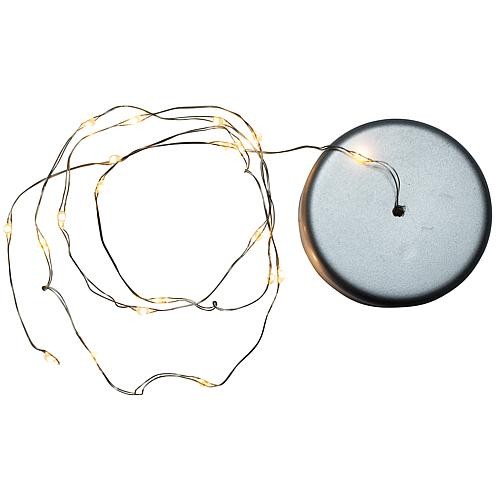 LED-Draht-Lichterke. 'String Dew Drops' 20 ww LED silberfarben 728-18