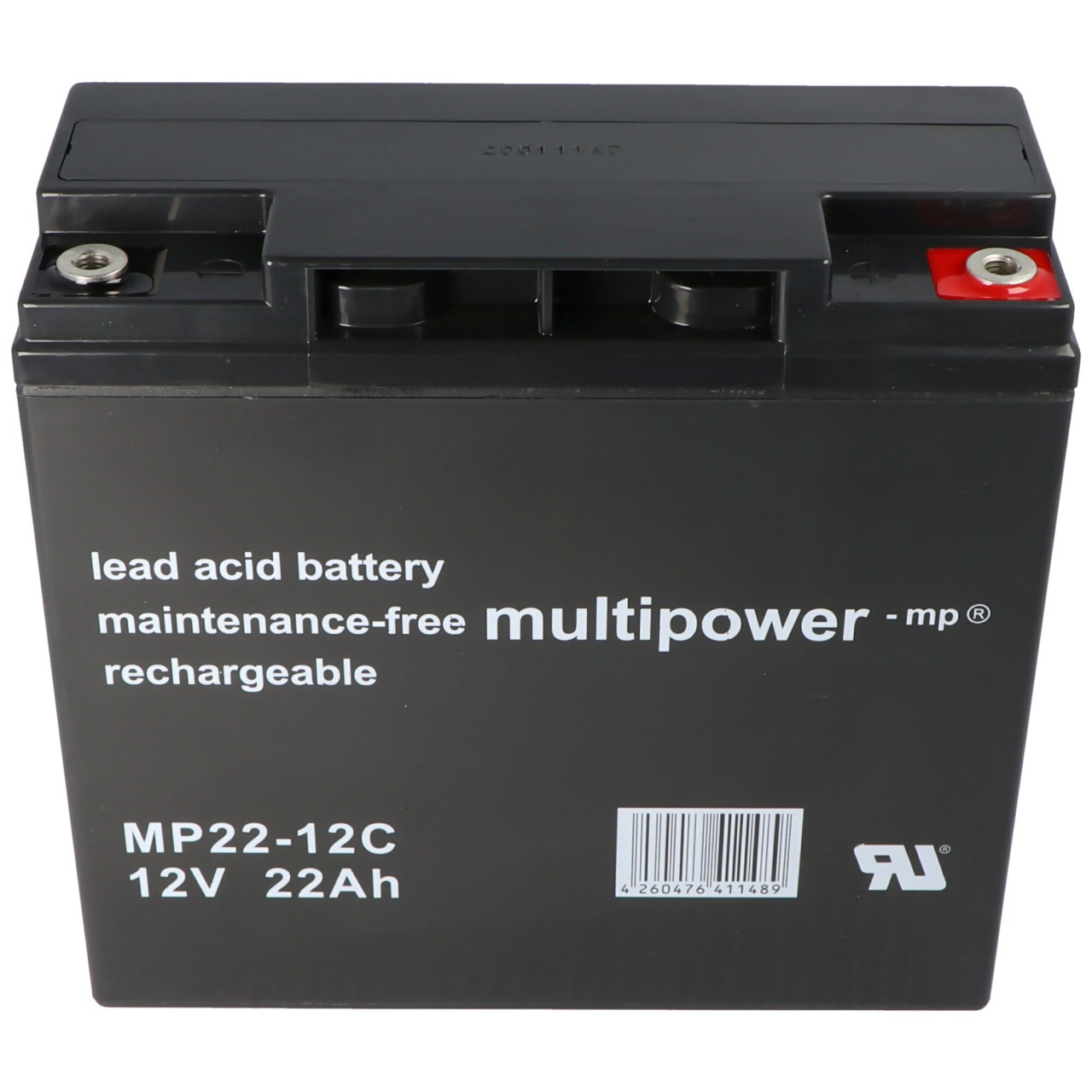 Multipower Blei-Akku MP22-12C (Nachfolger zu Yuasa YPC22-12 Blei Akku mit 12 Volt und 22Ah)