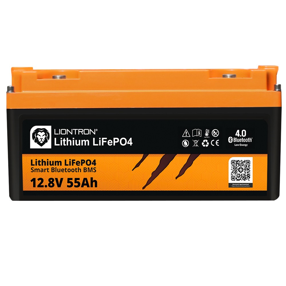 LIONTRON LiFePO4 Akku Smart BMS 12,8V, 55Ah - Vollwertiger Ersatz für 12 Volt Blei-Akkus
