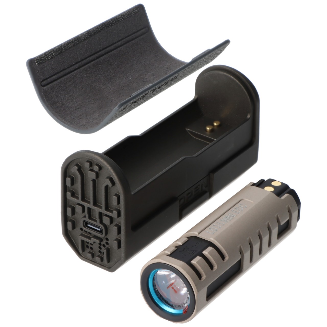 Imalent LD35 LED-Taschenlampe, Premium Edition mit Ladebox, bis zu 1200 Lumen, schwarz