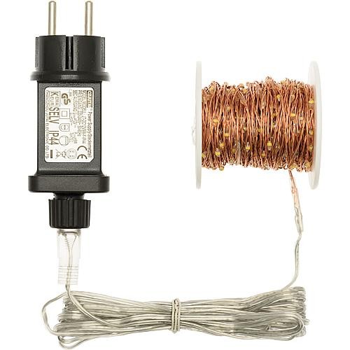 LED-Microlichterkette 500 LED warmweiß 45415 kupferfarbener Draht