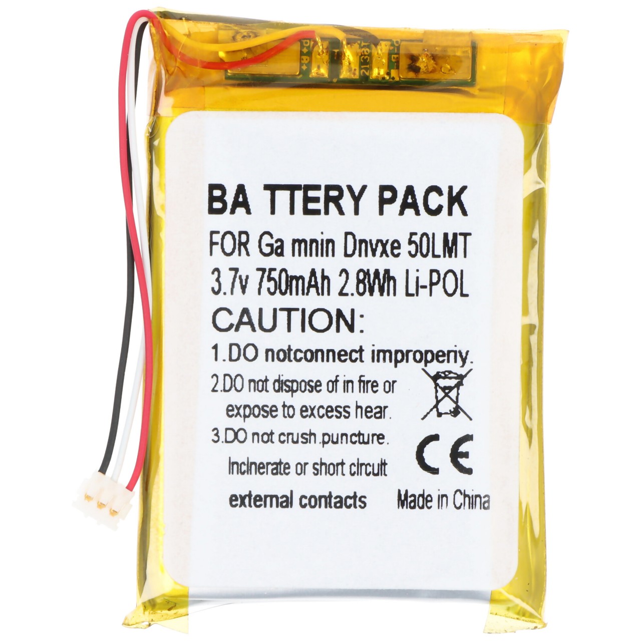 Akku passend für Garmin DriveLuxe 50LMT Akku 361-00056-21 Li-ion 3,7 Volt 750mAh 2,8Wh Garmin DriveLuxe 50 LMT