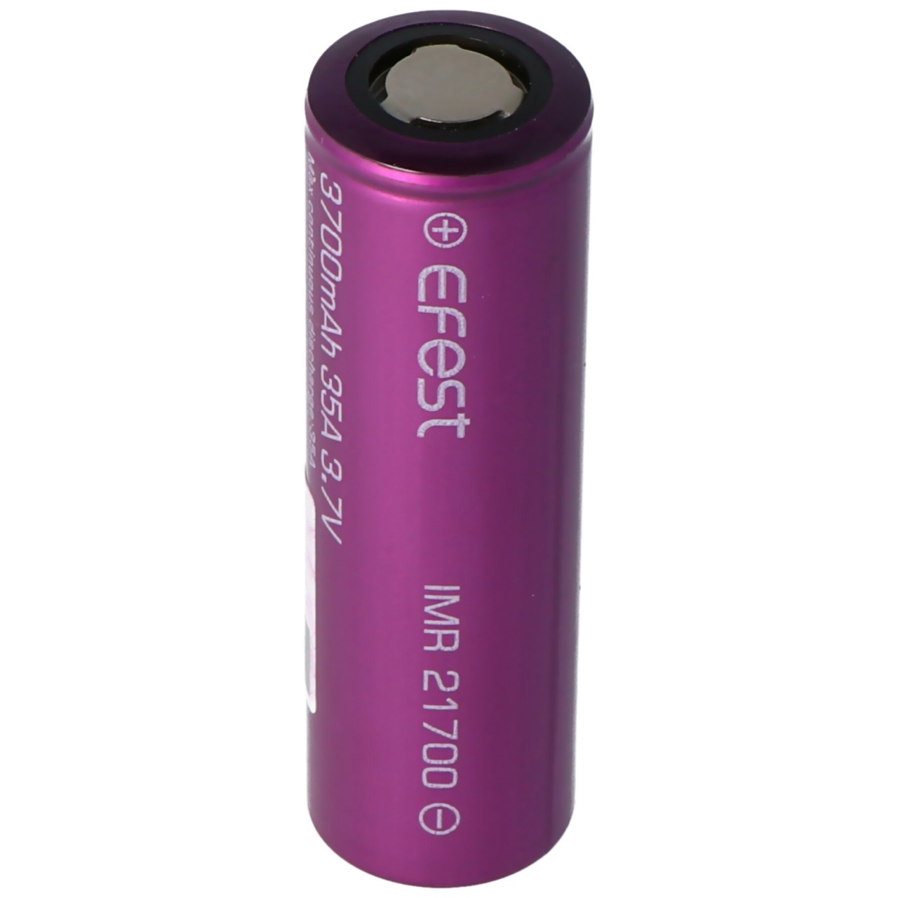 Efest IMR21700 - 3700mAh Li-Ion-Akku, 3,6V - 3,7V min. 3630mAh typ. 3700mAh maximal 30A Stromabgabe (Flat Top), 21,6mm x 70,1mm