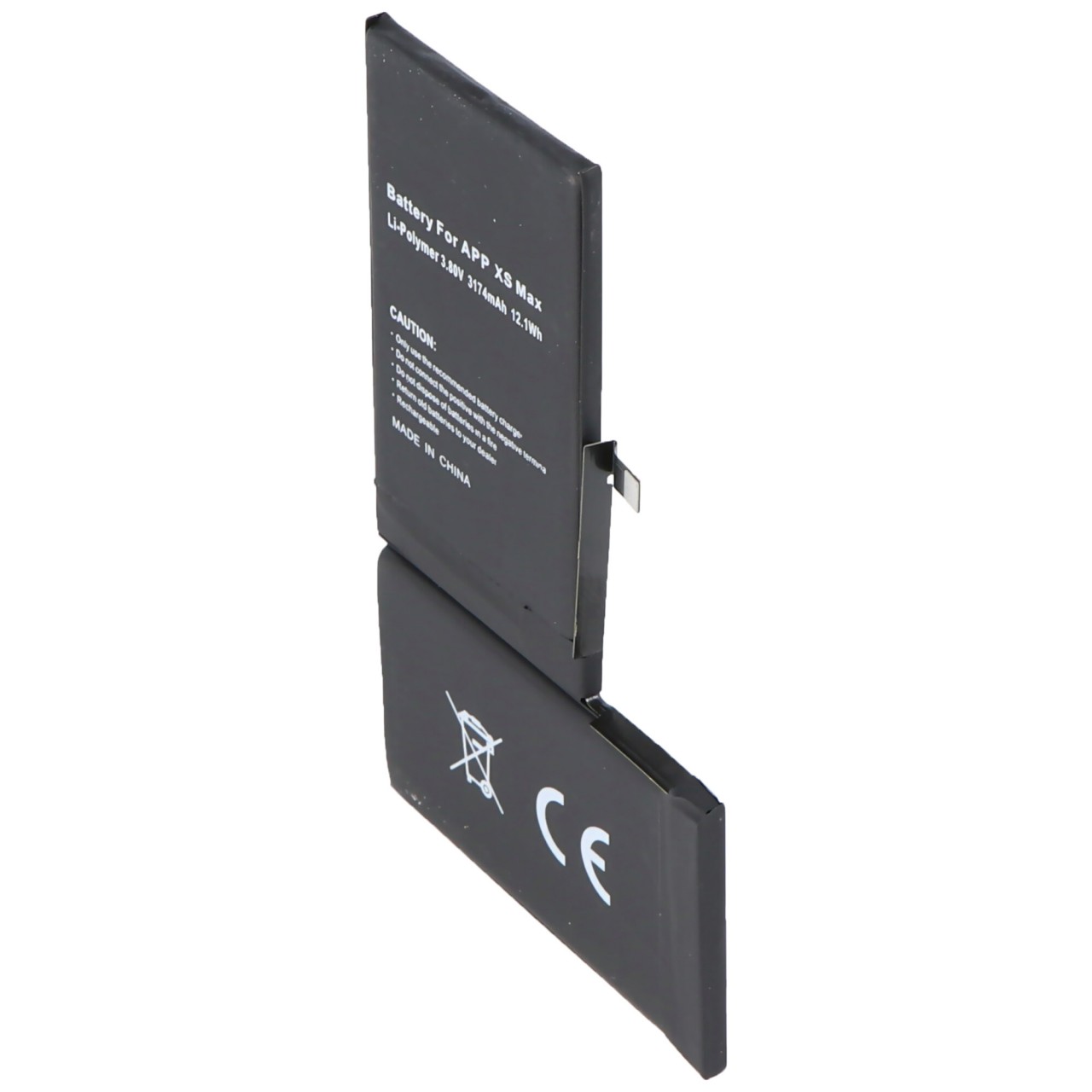 Akku passend für Apple iPhone XS Max, Li-Polymer, 3,80V, 3174mAh, 12,1Wh, built-in, ohne Werkzeug - without battery health information