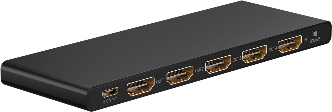 HDMI Splitter 1x HDMI™-Eingangssignal auf 4x HDMI™-Ausgänge auf, maximal 4K Ultra HD 2160p (60 Hz) möglich
