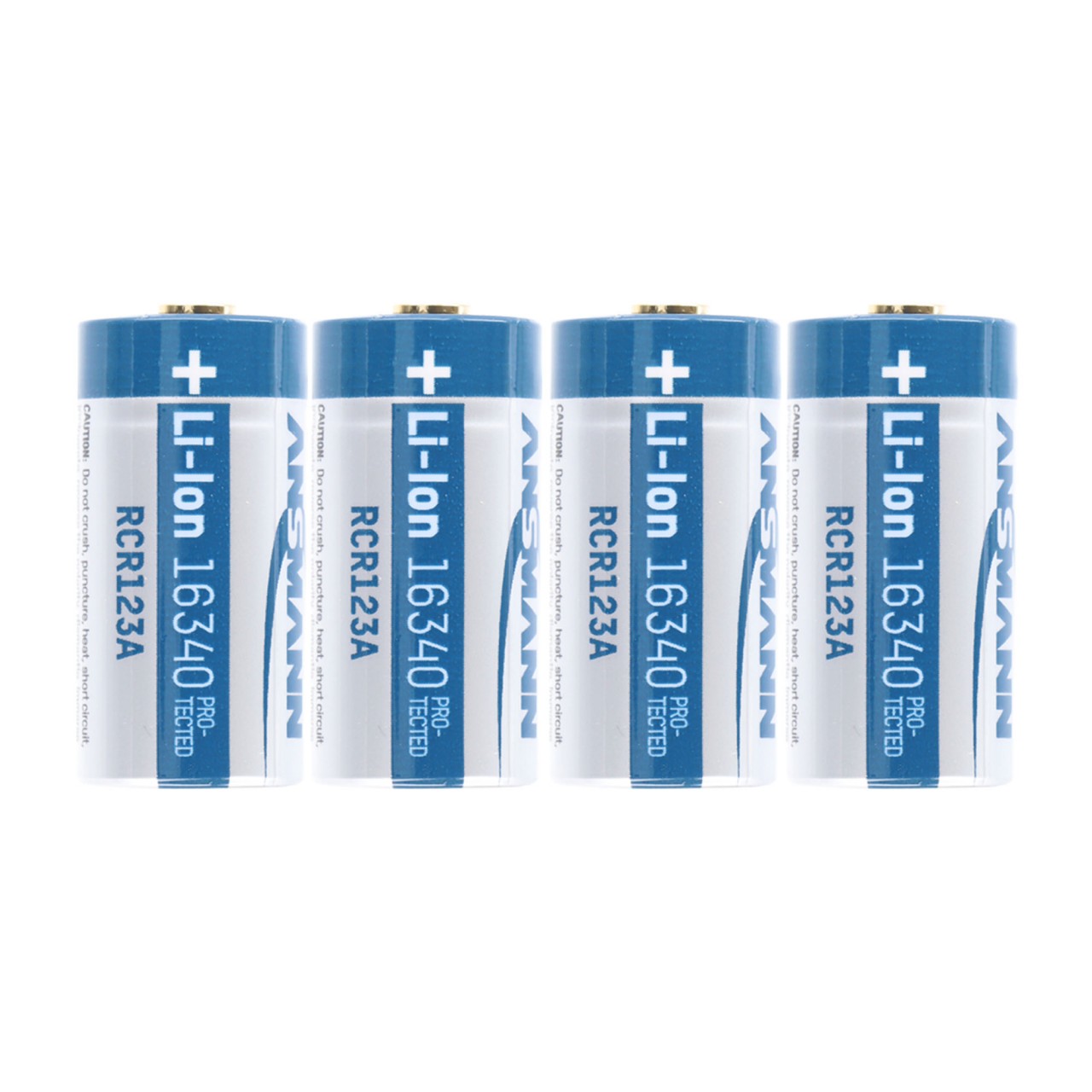 4x CR123 A Li-Ion Akku mit 3,7 Volt, min. 800mAh, max. 850mAh Kapazität inkl. Akkubox ideal für Überwachungskamera Arlo, LED-Taschenlampen