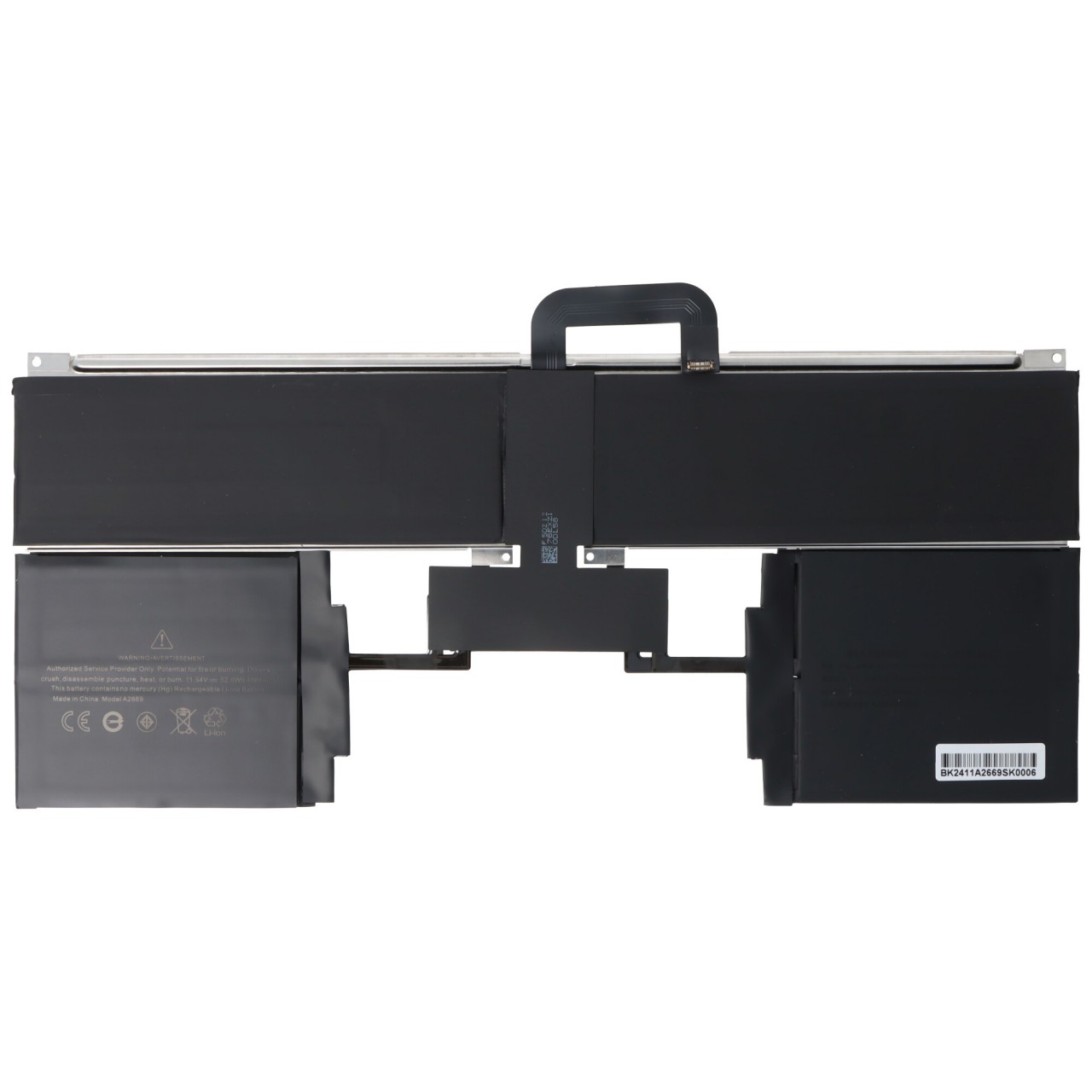 Akku passend für A2669 für MacBook Air 13' M2 A2681 (2022), Li-Polymer, 11,54V, 4500mAh, 52,6Wh, buil
