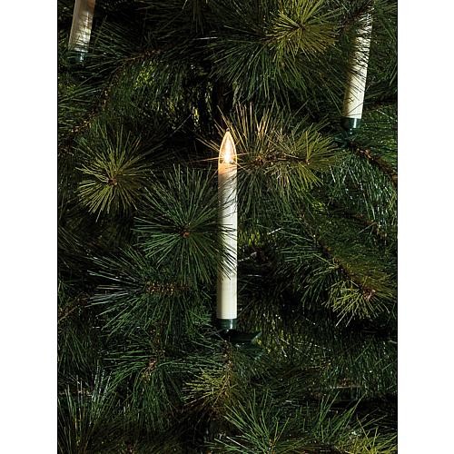 10 kabellose weiße LED Kerzen ww 1930-100 mit Fernbedienung, batteriebetrieben, außen