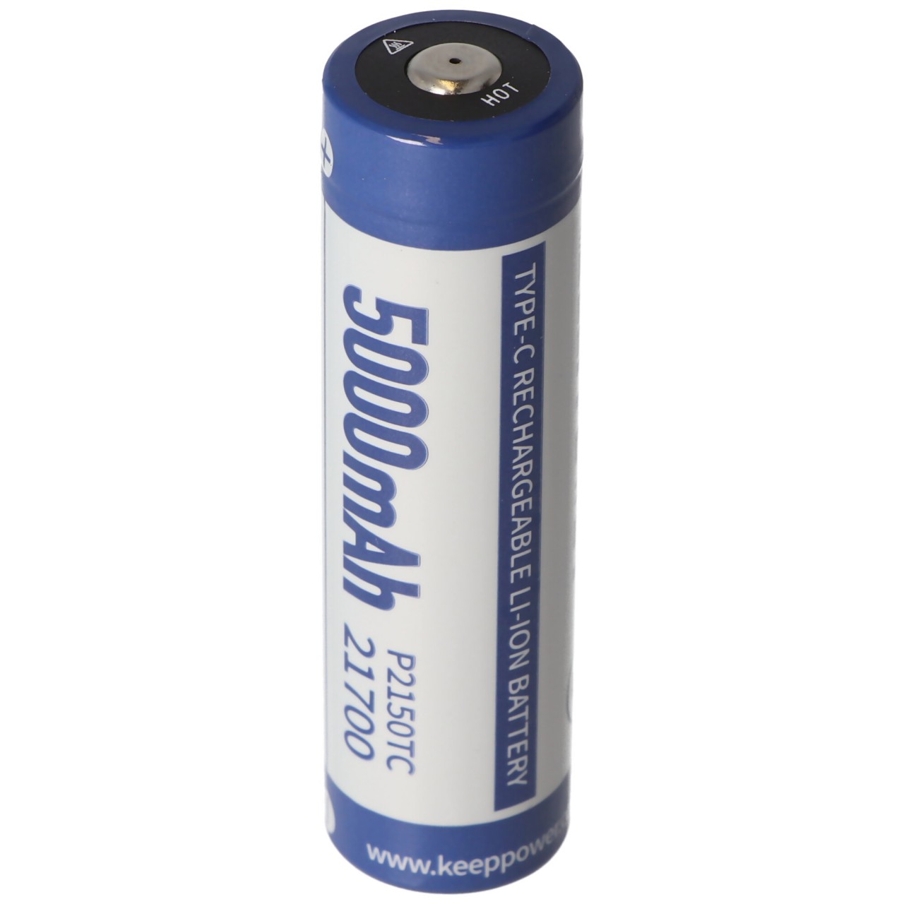 21700 Li-ion Akku 5000mAh Li-Ionen 3,7V - 3,6V 76,2x21,4mm mit PCB Schutz inkl. USB-C Lademöglichkeit P2150TC (ohne Kabel)