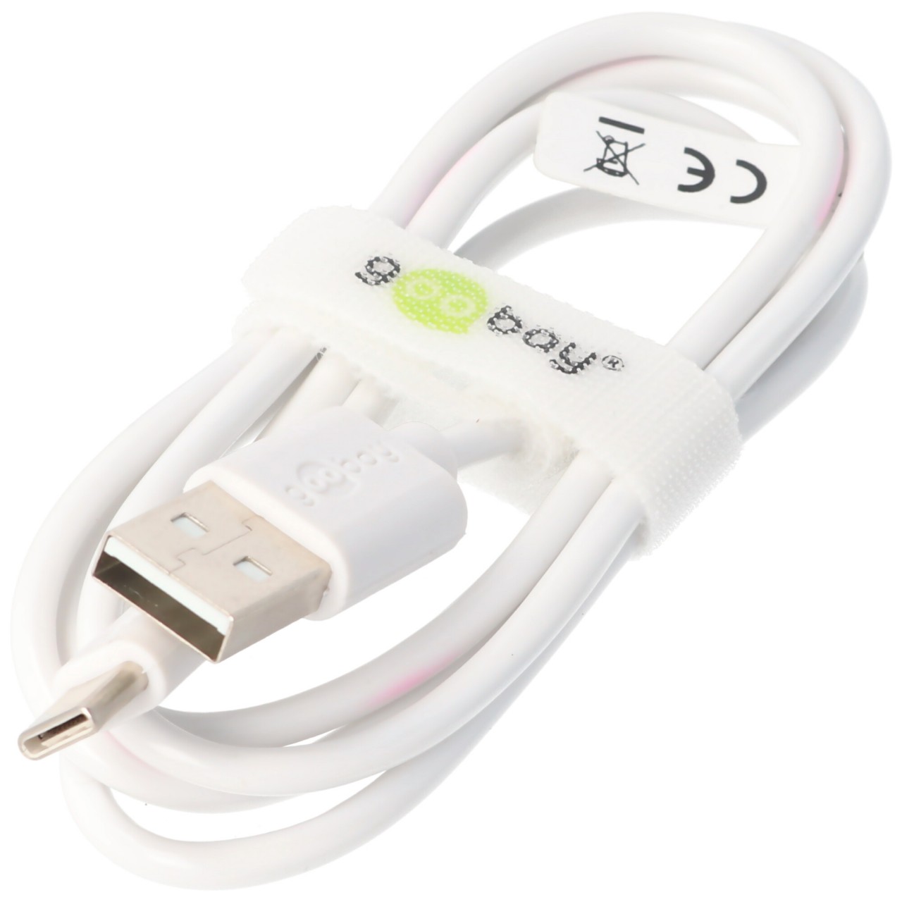 USB-C Lade- und Synchronisationskabel für alle Geräte mit USB-C Anschluss, weiß