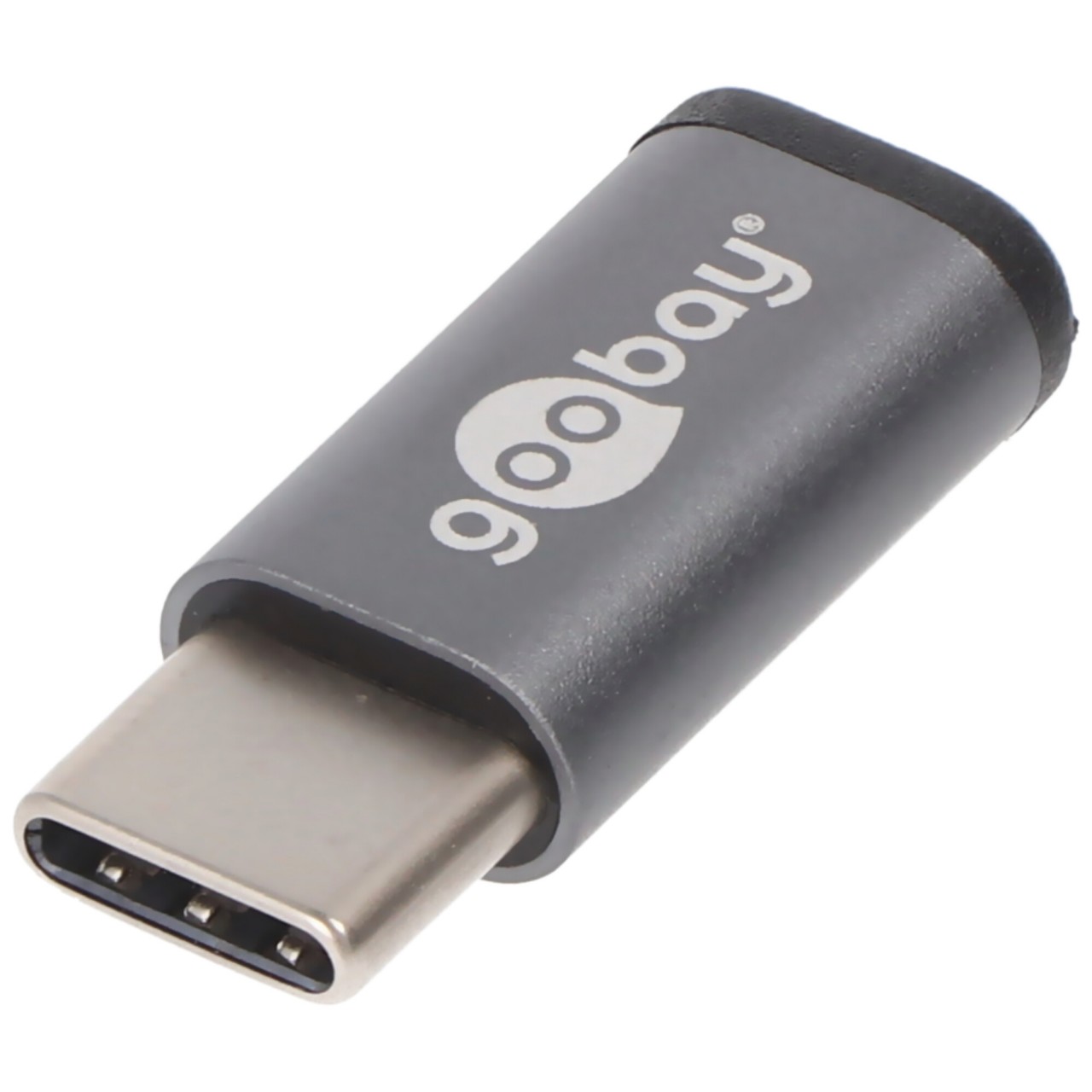 USB-C Adapter zum Verbinden eines USB-C Gerätes mit dem älteren USB 2.0 Micro-B Kabel bzw. Stecker