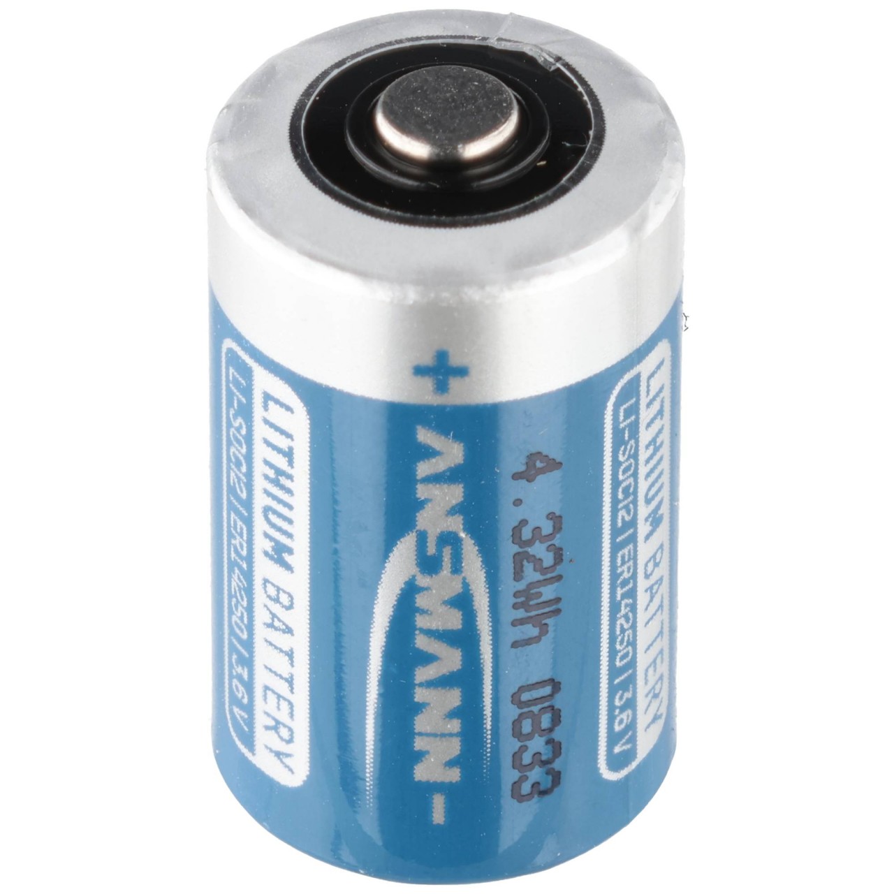 Lithium Batterie 3.6Volt, ER14250-1/2AA, 25,2x14,5mm, Einweg-Batterie