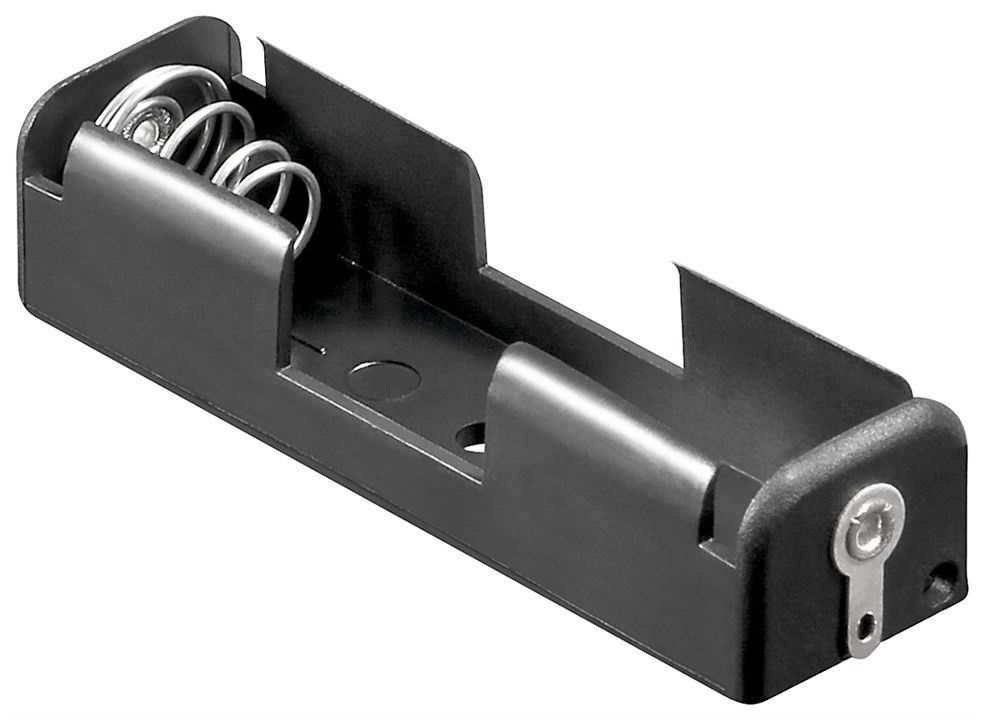 Batteriehalter für 1x Mignon mit Lötanschluß – Batterie Halterung Elektronik (Kunststoff)