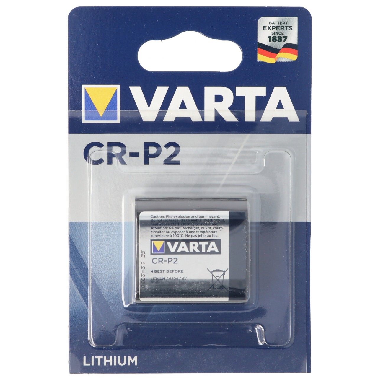 Varta CR-P2 6204 6 Volt Lithium Batterie