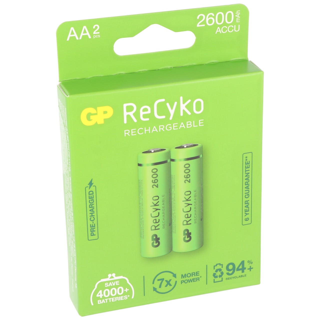 AA Akku GP NiMH 2600 mAh ReCyko 1,2V 2 Stück