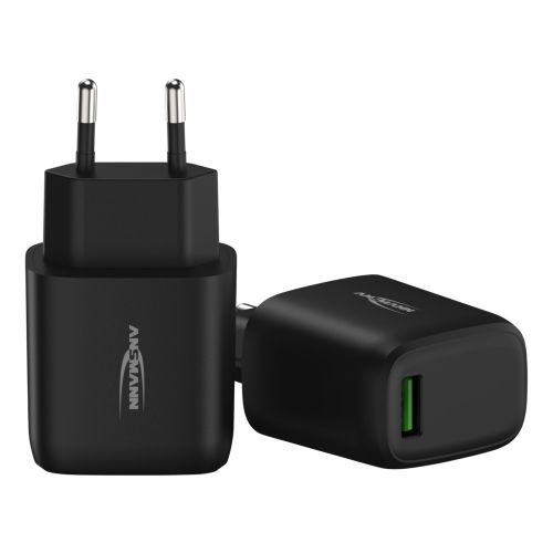 Ansmann USB-Ladegerät HC118QC, 18W QC3.0, 1x USB-Ladeport, schwarz