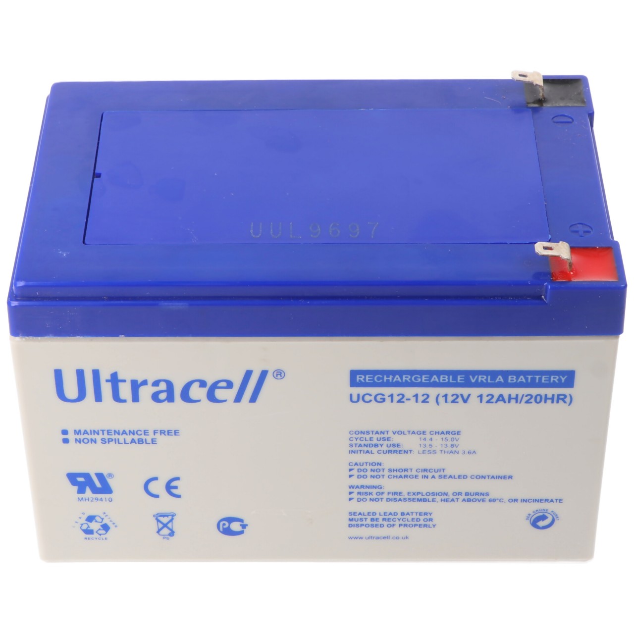 Ultracell UCG12-12 12V 12Ah zyklenfest Bleiakku AGM Blei Gel Akku