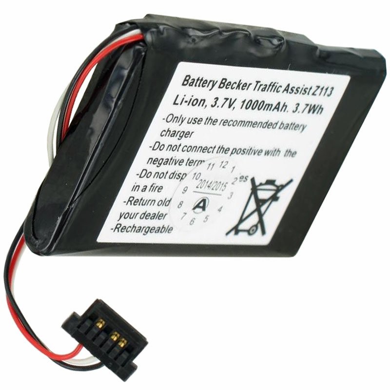 Akku für Becker Z113 Akku für Traffic Assist Z113 SJM120, 3,7V, 1000mAh