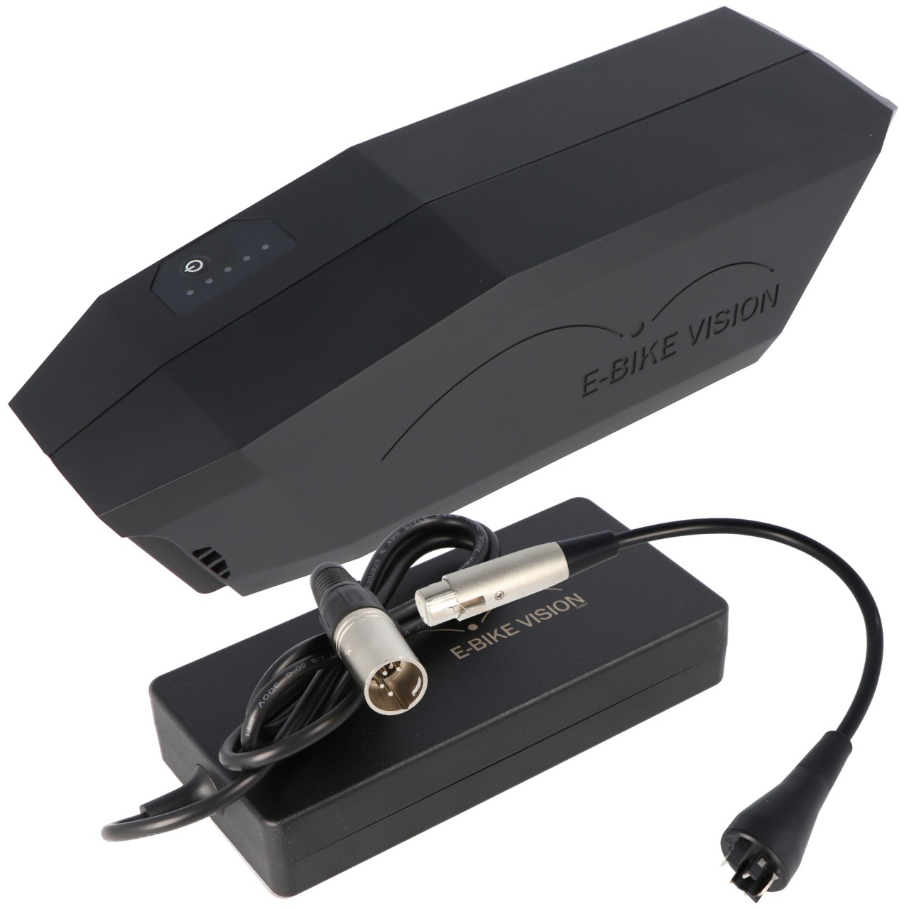 Unterrohr Power Pack lite E-Bike Akku inkl. Ladegerät und Ladeadapter exakt passend für das Bosch Active und Performance Antriebssystem 10Ah 360Wh 1,8 Kg