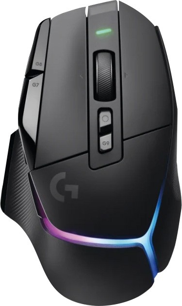 Logitech Gaming Maus G502 X PLUS, LIGHTFORCE Hybrid, schwarz Optisch, 25600 dpi, 11 Tasten, kabellos, USB-C, Retail