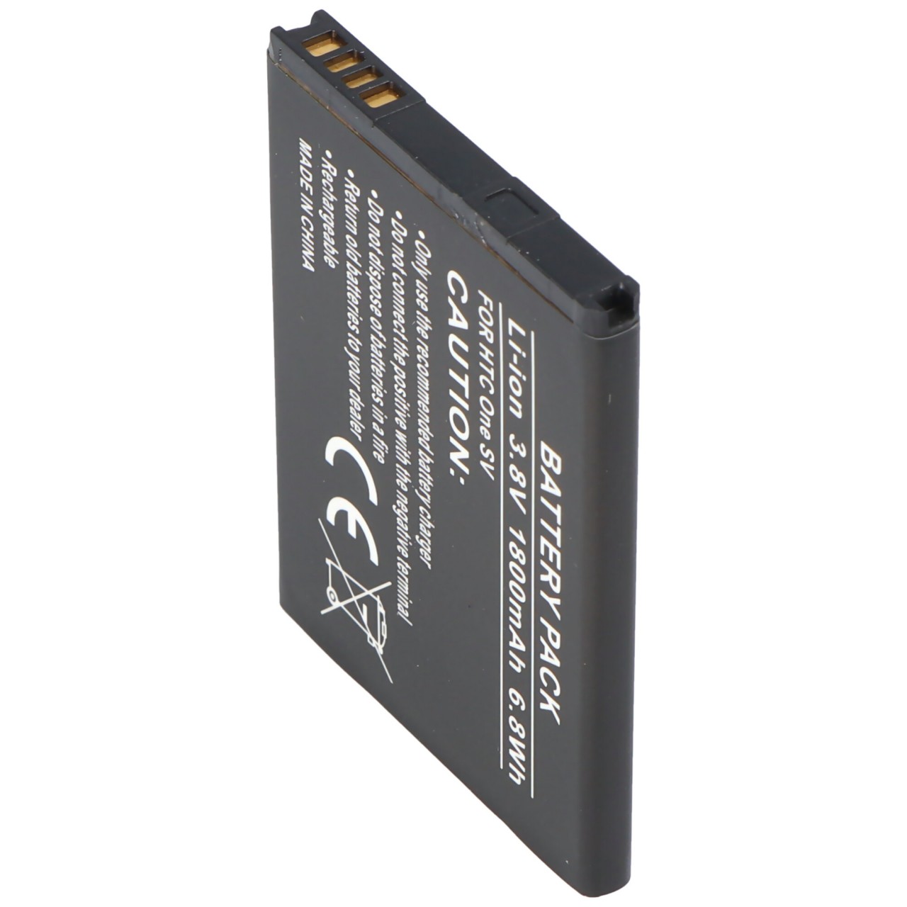 Akku passend für HTC One SV, Li-Ion, 3,8V, 1800mAh, 6,8Wh