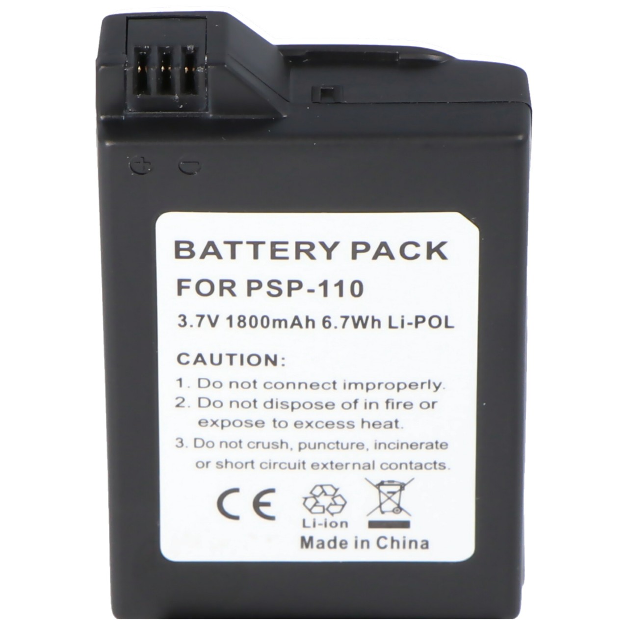 Li-Ion-Akku 1800mAh 3.7V für Spielkonsole wie Sony PSP-110, PSP-280G