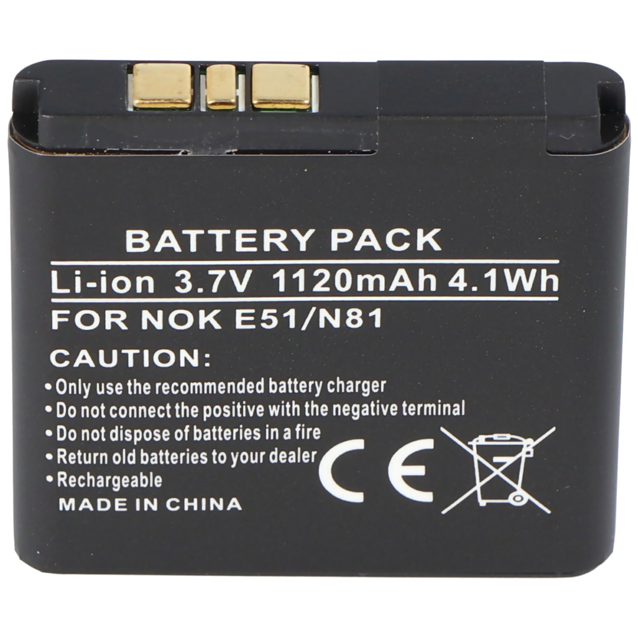 AccuCell Akku passend für Nokia N81 Akku, BP-6MT Akku