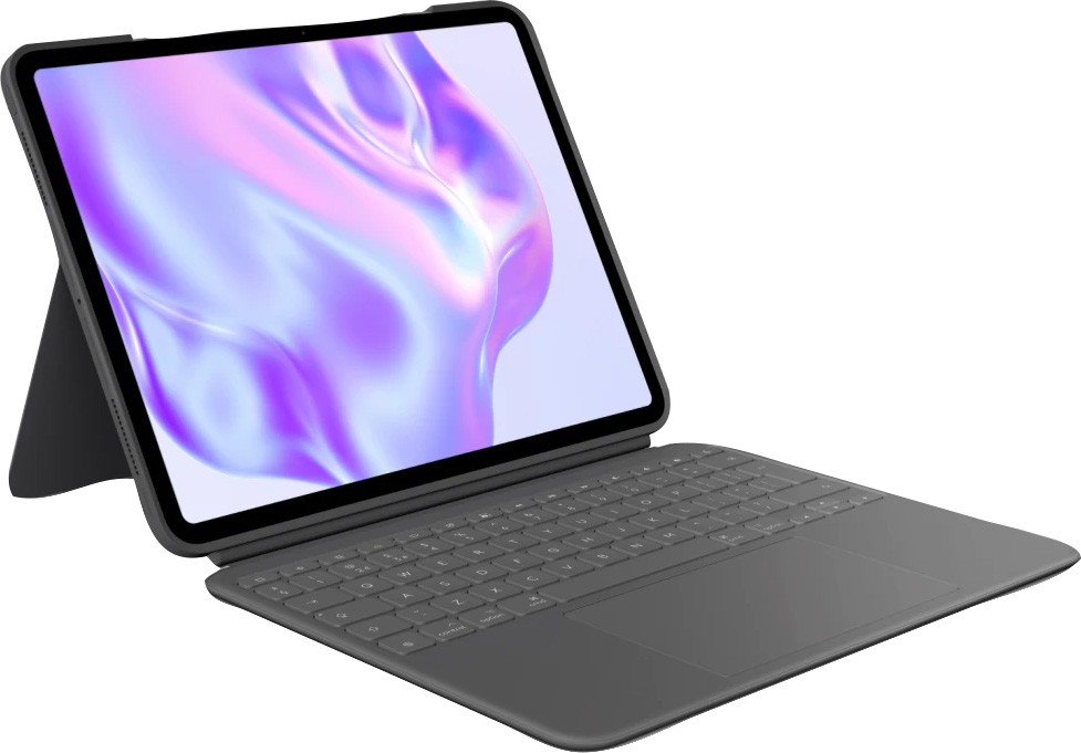 Logitech Tastatur Combo Touch, Smart Connector, DE, grau für Apple 11' iPad Air (M4, M5), Trackpad, Retail