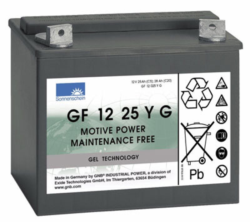 Exide Dryfit Akku GF 12 25 Y G GF12025YG 12 Volt 25 Ah für Golf-Caddies, etc.