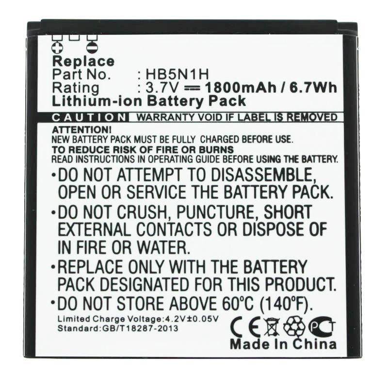 AccuCell Akku passend für Huawei Ascend, Phoenix, HB5N1, HB5N1H 1800mAh