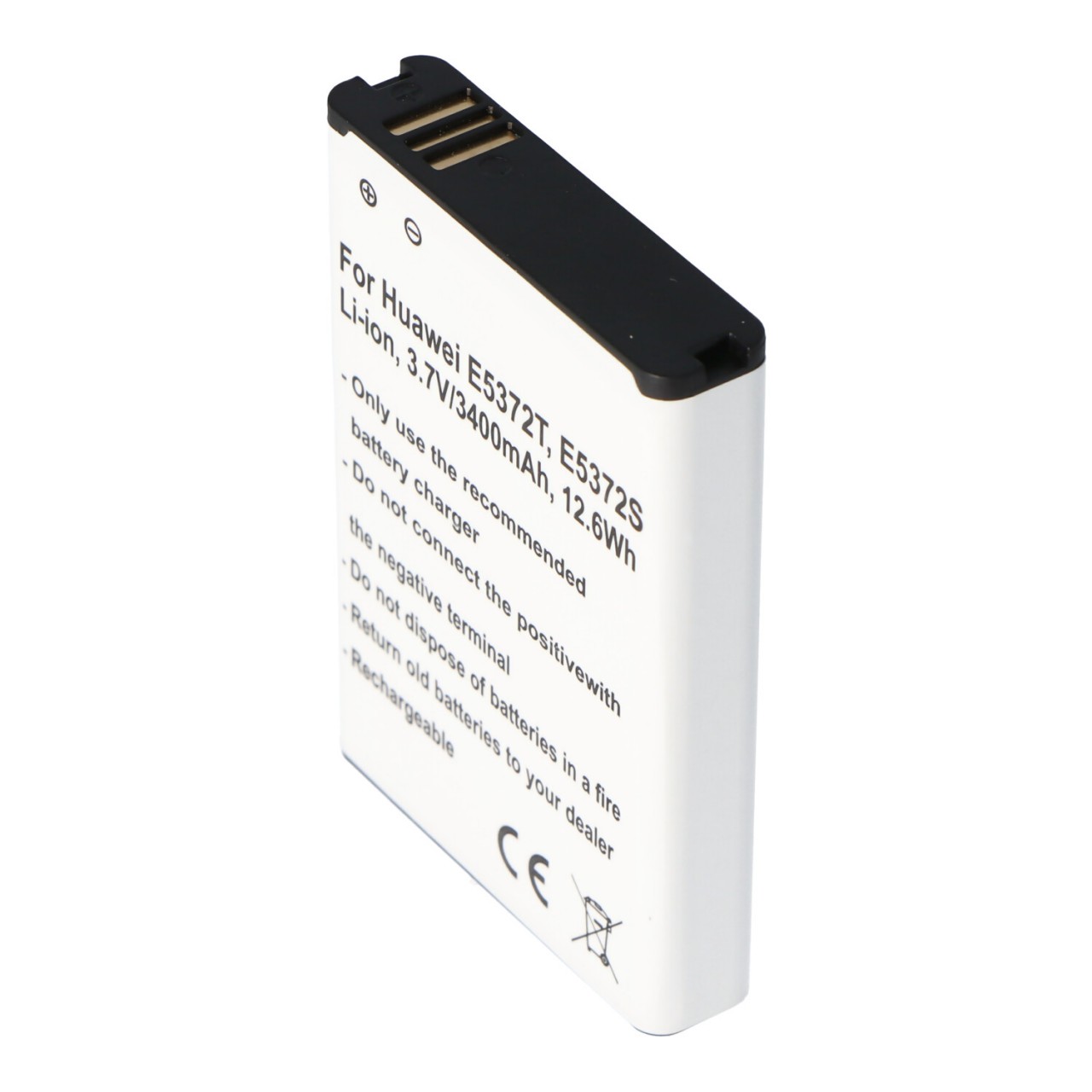 Akku passend für Huawei E5372T, E5372S, Li-Ion, 3,7V, 3400mAh, 12,6Wh